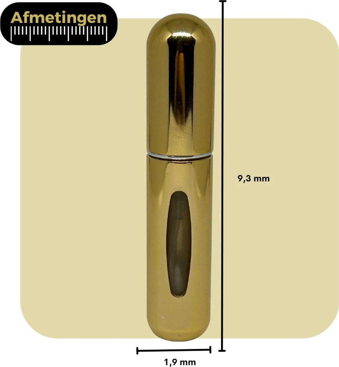 Cetins - Parfum Verstuiver Navulbaar - Mini Parfum Flesje - Reisflesje – Goud - Afbeelding 2