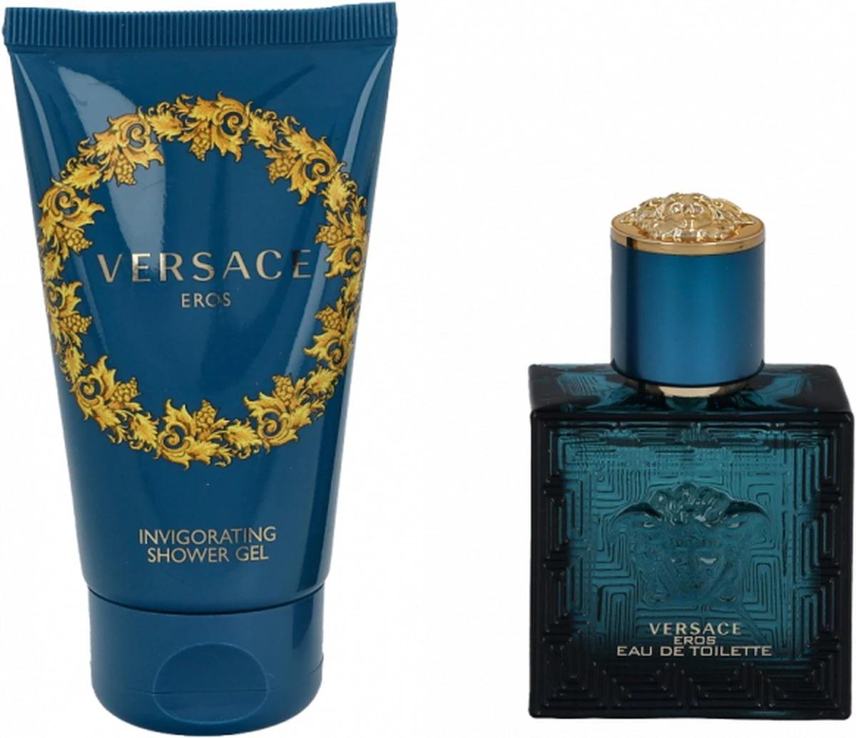 Versace Eros Giftset - 30 Ml Eau De Toilette Spray + 50 Ml Showergel - Cadeauset Voor Heren - Afbeelding 2