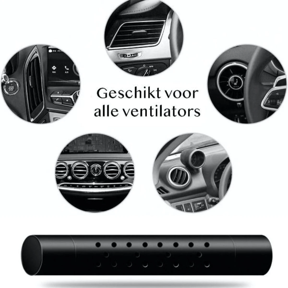 Luxe Auto Luchtverfrisser - 3 Aroma Geuren - Auto Verfrisser - Auto Luchtje - Zwart - Afbeelding 3