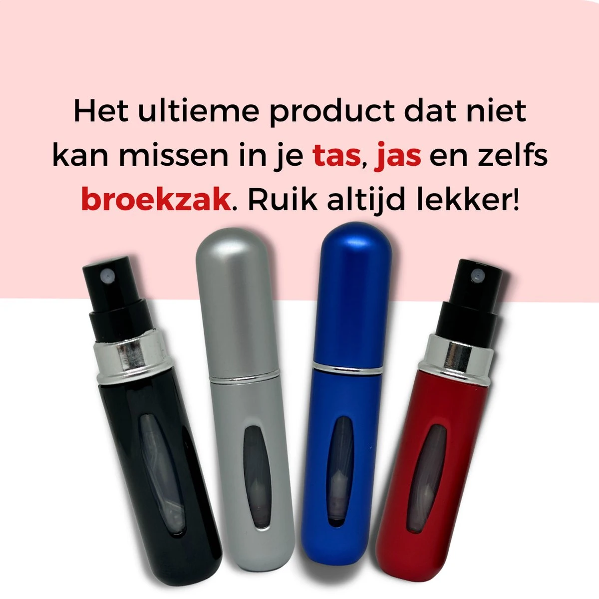 Cetins - Parfum Verstuiver Navulbaar - Mini Parfum Flesje - Reisflesje – Matt Rood - Afbeelding 4