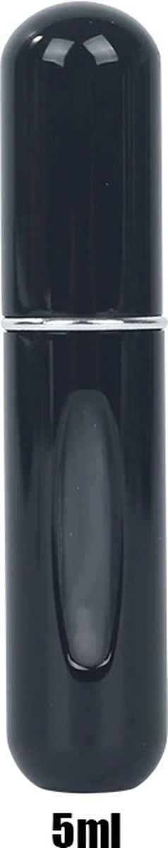Merkloos Mini Hervulbare Parfum Fles – Spray – Draagbare Fles – Verstuiver Fles Reizen - 2pack Zwart En Roos - Afbeelding 3