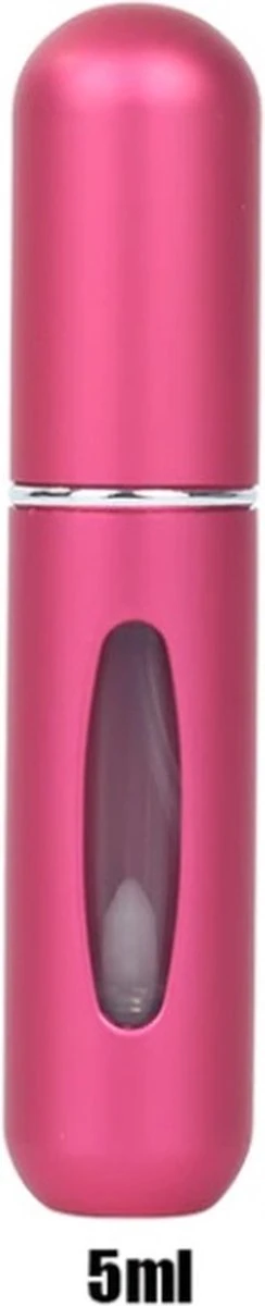 Merkloos Mini Hervulbare Parfum Fles – Spray – Draagbare Fles – Verstuiver Fles Reizen - 2pack Zwart En Roos - Afbeelding 4