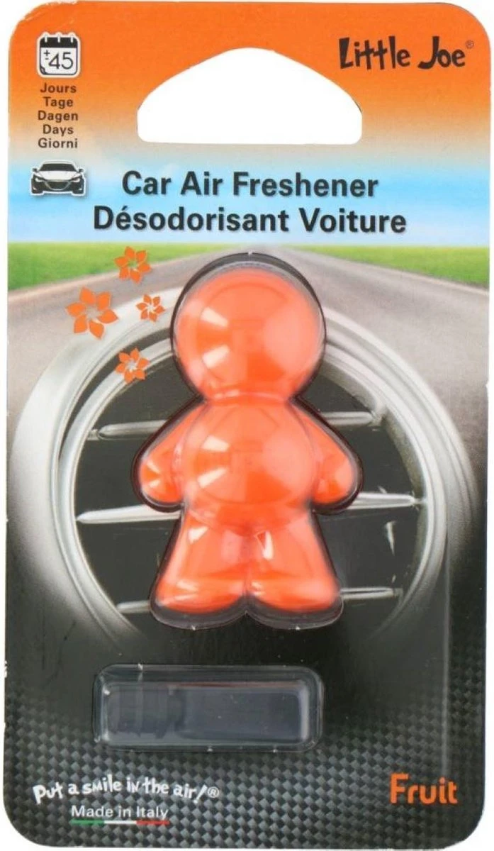 Little Joe Car Air Verfrisser - Geurverfrisser Voor Auto - Oranje - Fruit - Autoparfum.