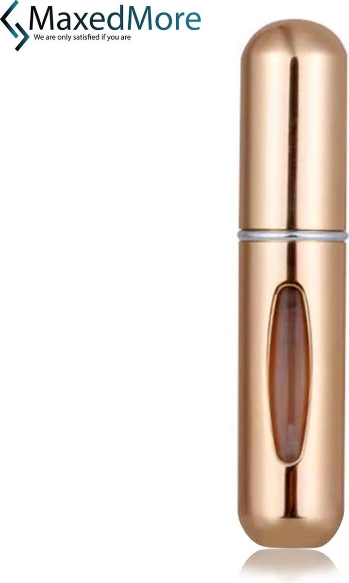 Mini Parfum Flesje 2-PACK Goud En Roze| Lipstick Formaat Navulbare Parfum Verstuiver - Afbeelding 3